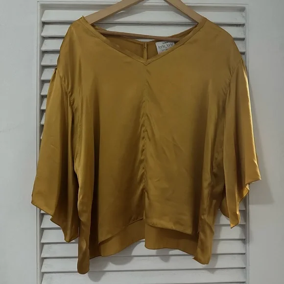 Forte | Tops | 0 Silk Forte Forte Top Gold | Poshmark